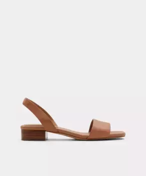 Сандалии женские из кожи верблюжьего цвета на плоской подошве Aldo, цвет Camel