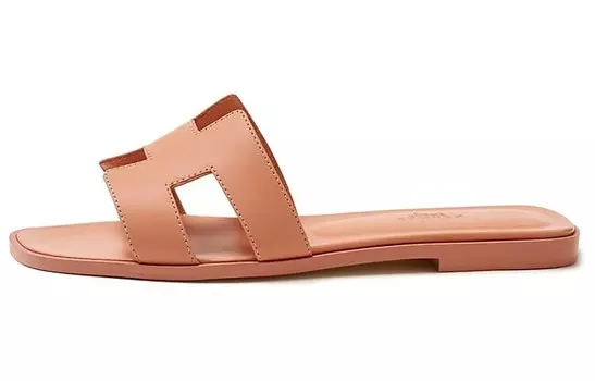 Сандалии женские из телячьей кожи Hermes, розовый