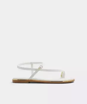 Сандалии женские кожаные на плоской подошве с круглым носком Aldo, белый