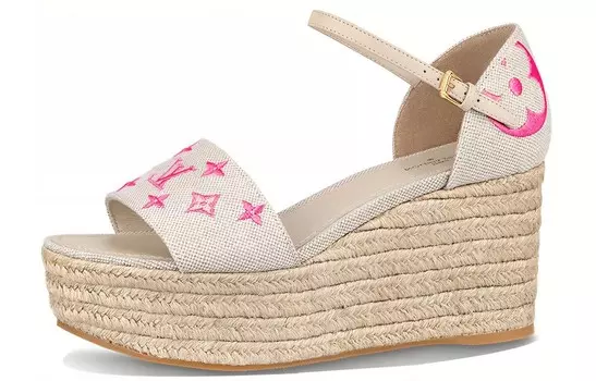 Сандалии женские Louis Vuitton Starboard, бежевый / розовый