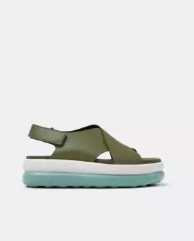 Сандалии женские на платформе Pelotas Flota Up из кожи Camper, зеленый