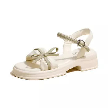 Сандалии женские Ouumeis, бежевый/зеленый