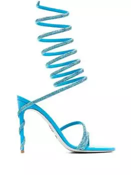 Сандалии женские Rene' Caovilla, прозрачно-голубые