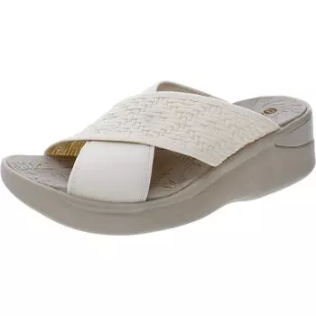 Сандалии женские трикотажные моющиеся на танкетке Sundance Bzees, цвет english knit/eggnog