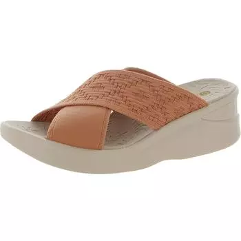 Сандалии женские трикотажные моющиеся на танкетке Sundance Bzees, цвет dusted clay engineered knit