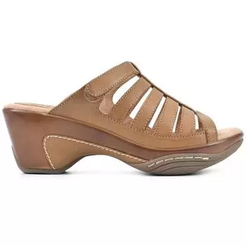 Сандалии женские Valencia из искусственной кожи с открытым носком на танкетке White Mountain, цвет natural/burn/smooth