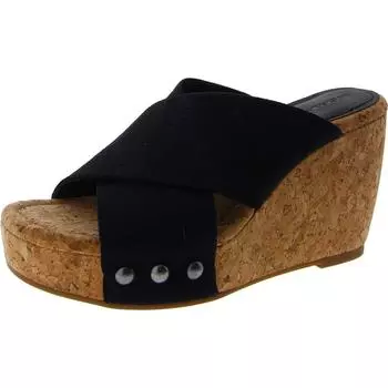 Сандалии женские Valmai Cork Square Toe на танкетке Lucky Brand, черный