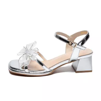 Сандалии женские Zhr, серебряный