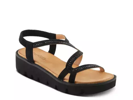 Сандалии Zigged Wedge Sandal Patrizia By Spring Step, черный