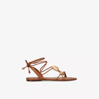 Сандалии Zimmermann Gleam с декором кожаные, коричневый