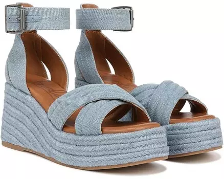Сандалии ZODIAC Naomi Denim Ankle Strap Wedge, цвет Blue Denim Fabric