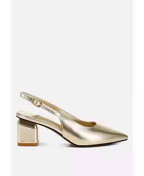 Сандалии Zofoya из искусственной кожи с металлическим эффектом и пяткой London Rag, золотой