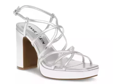 Сандалии Zora Platform Anne Klein, Silver Metallic
