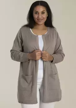 SANDGAARD длинный кардиган "Хельсинки", без застежки, бежевый