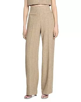 Сандро Бардем Брюки Sandro, коричневый/бежевый