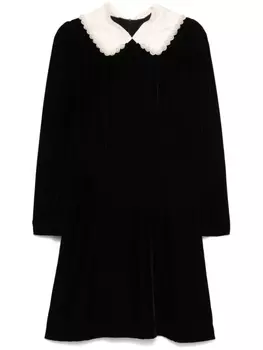 SANDRO бархатное платье мини, черный