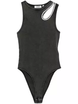 SANDRO боди со стразами, серый