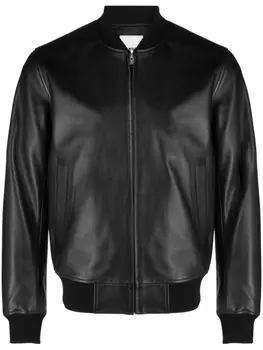 SANDRO бомбер с отделкой в рубчик, черный