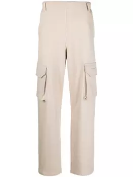 SANDRO брюки карго с нашивкой-логотипом, нейтральный цвет