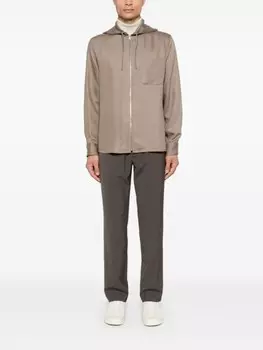 SANDRO брюки со складками, коричневый