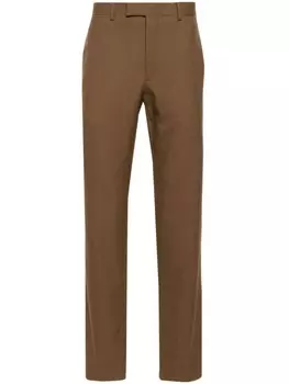 SANDRO брюки со складками, коричневый