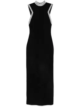 SANDRO декорированное платье макси, черный