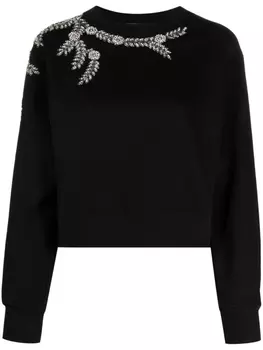 SANDRO джемпер с кристаллами, черный
