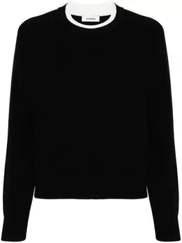SANDRO джемпер с вышитым логотипом, черный