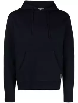 SANDRO джемпер тонкой вязки с капюшоном, синий