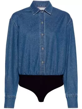 SANDRO джинсовое боди, синий
