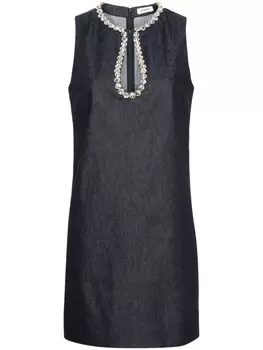 SANDRO джинсовое платье мини с кристаллами, синий