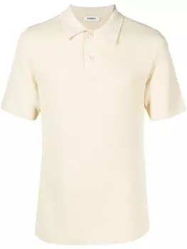 SANDRO фактурная рубашка поло, нейтральный цвет