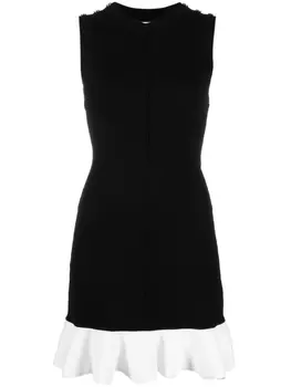 SANDRO frilled-hem minidress, черный