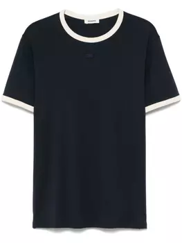 SANDRO футболка с контрастной отделкой, синий