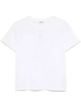 SANDRO футболка с вышитым логотипом, белый