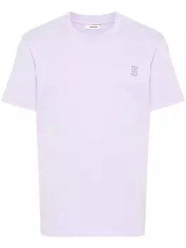 SANDRO футболка с вышитым логотипом, фиолетовый