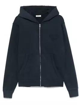 SANDRO худи с нашивкой-логотипом, синий