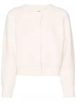 SANDRO кардиган с круглым вырезом, нейтральный цвет