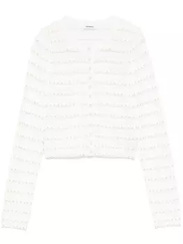 SANDRO кардиган с заклепками, нейтральный