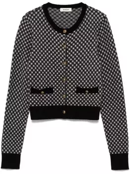 SANDRO кардиган в клетку, черный