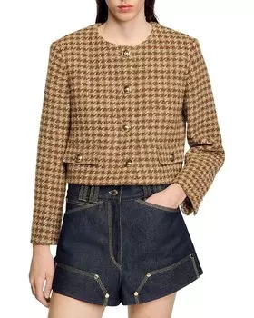 Сандро Кардинал Блейзер Sandro, коричневый/бежевый