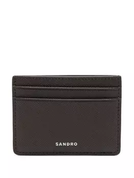 SANDRO картхолдер с логотипом, коричневый