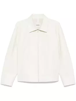 САНДРО кожаная куртка SANDRO, белый
