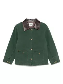 SANDRO куртка на пуговицах, зеленый