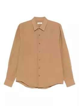 SANDRO льняная рубашка, коричневый