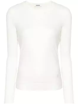 SANDRO многослойный топ с вышитым логотипом, белый