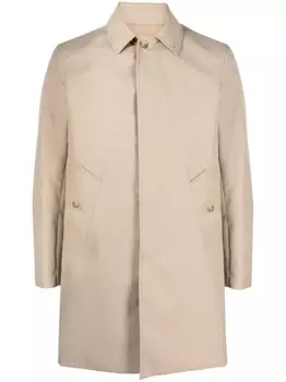 SANDRO однобортное пальто с потайной застежкой, нейтральный цвет