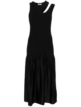 SANDRO платье макси Olane в рубчик, черный