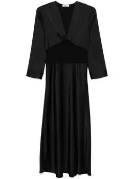 SANDRO платье макси со вставками, черный