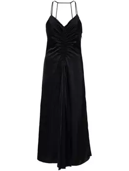 SANDRO платье миди со складками, синий